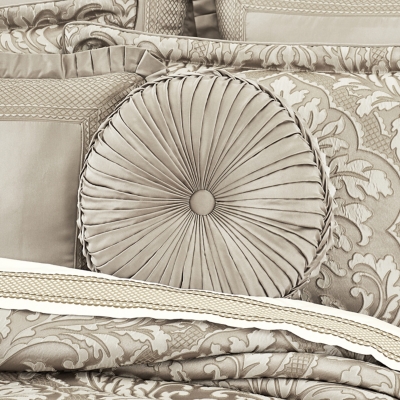 J. Queen New York Brunello Flax Tufted Decorative Throw Pillow, , rollover