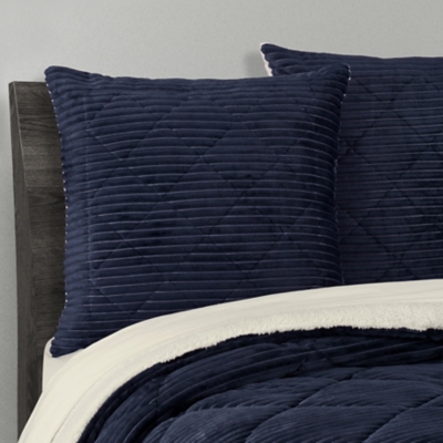 J. Queen New York Everett Euro Sham, Navy, rollover