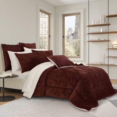 J. Queen New York Everett 3 Piece Full Comforter Set, Brick, large