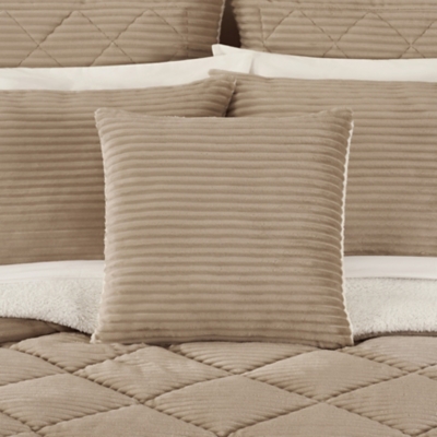 J. Queen New York Everett Decorative Throw Pillow, Beige, rollover