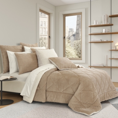 J. Queen New York Everett 3 Piece King Comforter Set, Beige, large