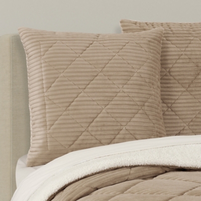 J. Queen New York Everett Euro Sham, Beige, rollover
