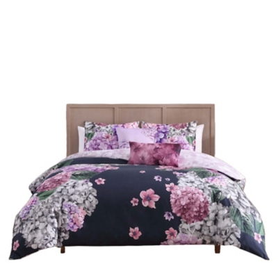 Bebejan® Purple Bliss 5 Piece King Reversible Comforter Set, Purple, rollover
