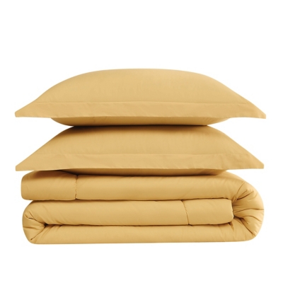 Brooklyn Loom 3-Piece King Comforter Set, Mustard Yellow, rollover