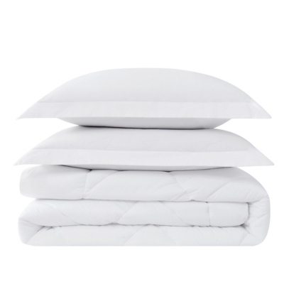 Cannon 200 Thread 3-Piece King Comforter Set, White, large
