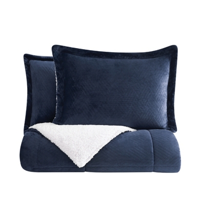 Cannon Carved 2-Piece Twin XL Comforter Set, Blue, rollover