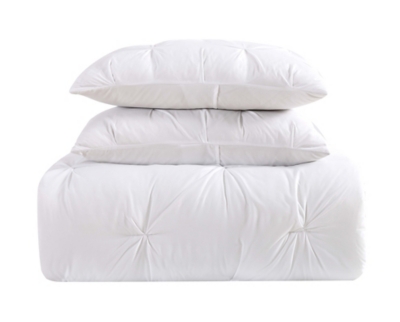 Truly Soft Pleated 2-Piece Twin XL Comforter Set, White, large