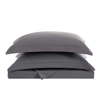 Truly Soft 3-Piece Full/Queen Comforter Set, Gray, rollover