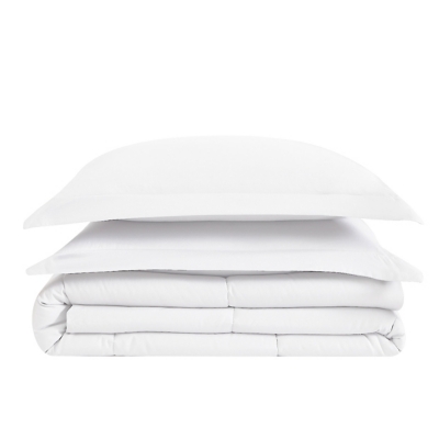 Truly Soft Solid 2-Piece Twin Comforter Set, White, rollover