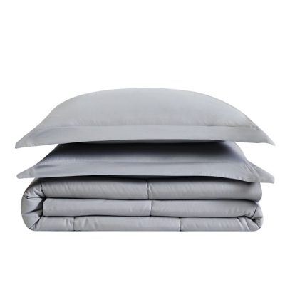 Truly Soft Solid 2-Piece Twin Comforter Set, Gray, large