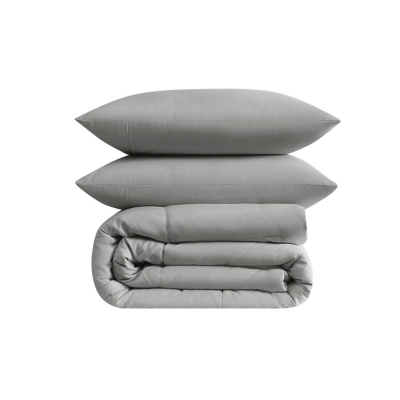 Truly Soft Sustainable 3-Piece Full/Queen Comforter Set, Gray, large