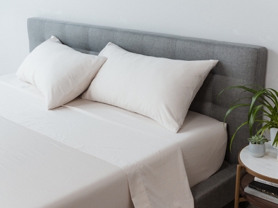 MOLECULE Percale Performance 3-Piece Twin XL Sheet Set, Ivory, rollover