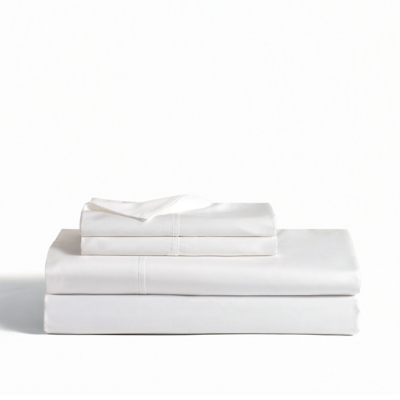 J. Queen New York Premier Sateen 4-Piece Queen Sheet Set, Crisp White, large