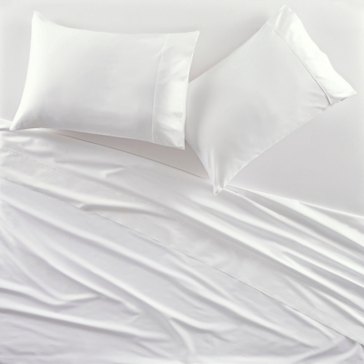 J. Queen New York Premier Sateen King Pillow Case (Set of 2), Crisp White, rollover