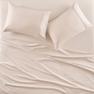 J. Queen New York Premier Sateen King Pillow Case (Set of 2), Shell Pink, rollover