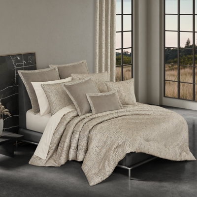 J. Queen New York Habitat 3-Piece Full/Queen Comforter Set, Pewter, large