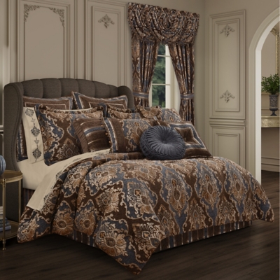 J. Queen New York Sofia 4-Piece Queen Comforter Set, Wedgewood, large