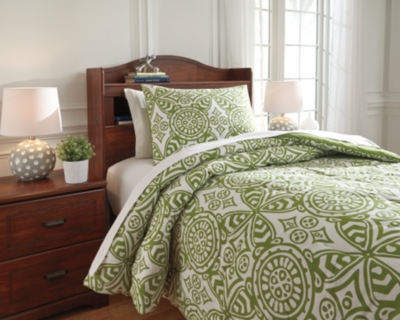 Ina 2-Piece Twin Comforter Set, Green, large