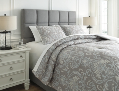 grey comforter set queen size