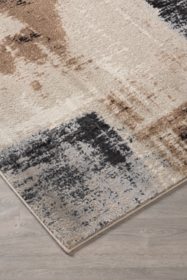 Calvin 5'3" x 7'3" Rug, Brown/Black, rollover