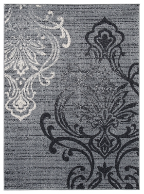 Verrill 5' x 7' Rug, Black/Cream/Gray, large