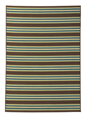 Matchy Lane 5'3" x 7'6" Indoor/Outdoor Rug, Brown/Blue/Green, large