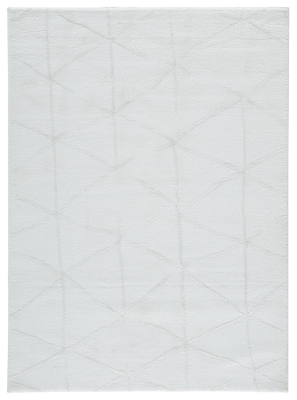 Scarrit 5'3" x 7'3" Rug, White, large