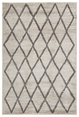 Jarmo 5' x 7' Rug, Cream/Gray, large