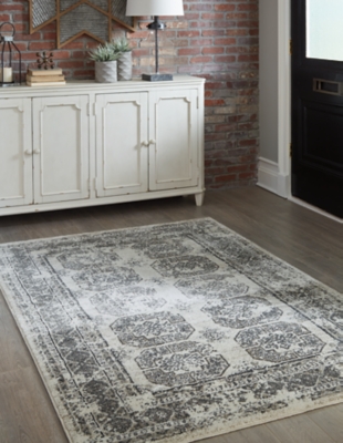 Jirou 710 x 910 Rug, Cream/Gray