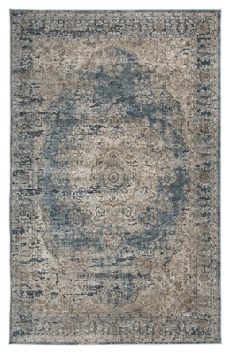 South 5' x 7' Rug, Blue/Beige, large