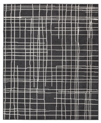 Jai 5' x 7' Rug, Black/Cream/Gray, large