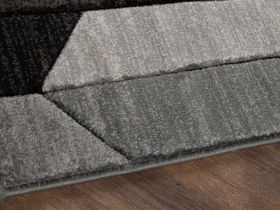Chayse 5' x 6'7" Rug, Black/Gray, rollover