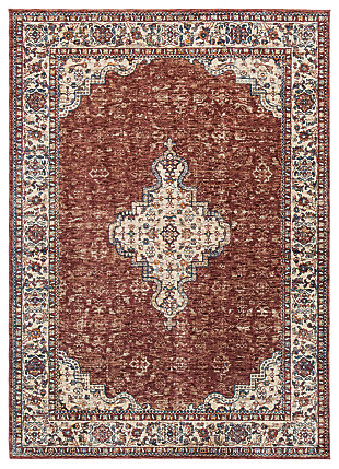 Haydrien 5' x 7'1" Rug, Red, large