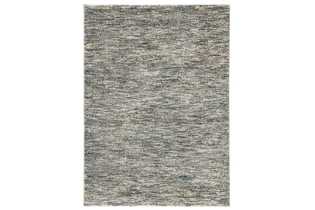 Neutral-ize your space in a richly refined way with this multi-tonal accent rug. Variegated design in shades of tan, blue and cream is simply spectacular.Made of polypropylene | Machine woven | 28mm pile | Rug pad recommended | Spot clean only | Made in USA