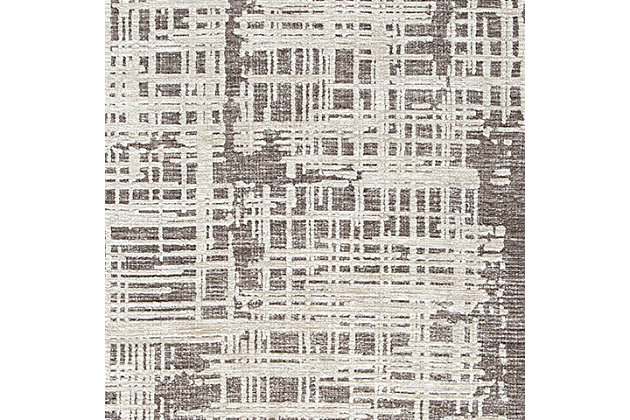 Sink your toes into something hip, and soften the edges of industrial style with the Makalo rug. A broken line design elevates any space to a fresh, urban style you’ll be glad to have underfoot.Made of polyester | Machine woven | 8mm pile | Cotton backing | Rug pad recommended | Imported | Spot clean only