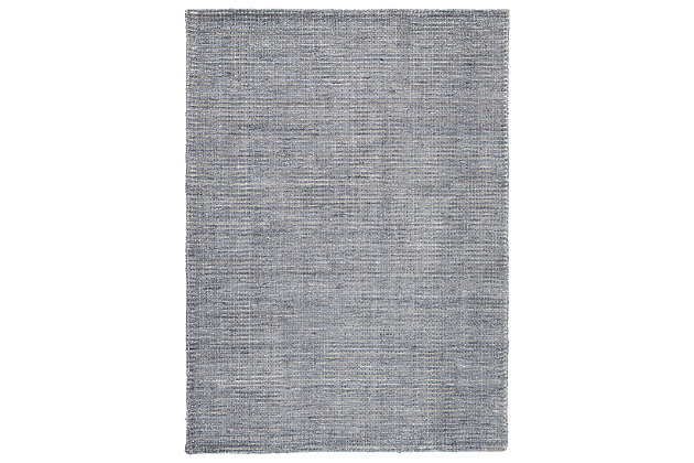 Make a simple, striking statement with the Jonay area rug. A high/low textural grid design gives so much dimension to the rug’s soft and subtle palette with cream and shades of blue.Made with polyester and viscose | Handwoven | 7mm pile | Cotton backing | Rug pad recommended | Spot clean only | Imported
