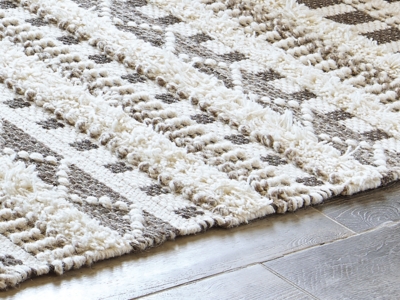 Karalee 5' x 7' Rug, Ivory/Brown, rollover