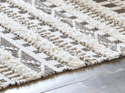 Karalee 8' x 10' Rug, Ivory/Brown, large