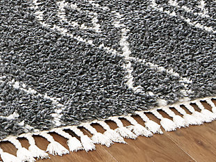 Maysel 7'10" x 9'10" Rug, Charcoal/White, rollover