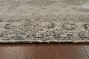 Elevate the look of any room with a timeless classic. The Laycie jacquard dhurrie is elegant and always fashionable in multicolored hues finished with a distressed border design.Made of 100% wool | Backed with wool/polyester blend | No pile | Spot clean | Rug pad recommended | Imported