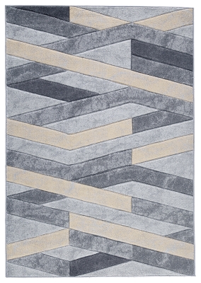 Wittson 75 x 96 Rug, Beige/Gray