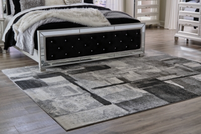 Brycebourne 710 x 10 Rug, Black/Cream/Gray