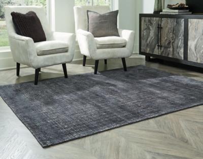 Napier 5' x 7' Rug, Ivory/Navy, rollover