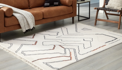 Cadeworth 7'6" x 11'1" Washable Rug, Multi, rollover
