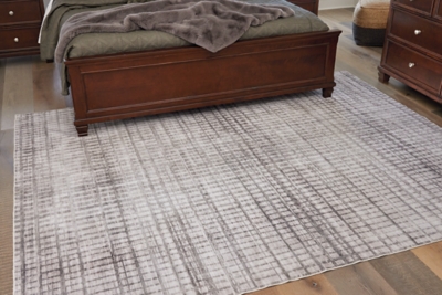 Moorhill 7'7" x 9'8" Washable Rug, Cream/Taupe, rollover