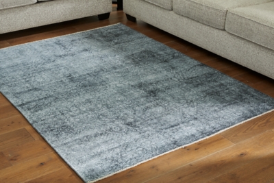 Rhysill 8' x 10' Rug, Teal, rollover