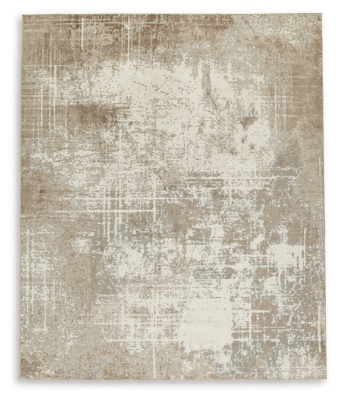 Grifflain 7'10" x 10'3" Washable Rug, Tan/Brown/Gray, large