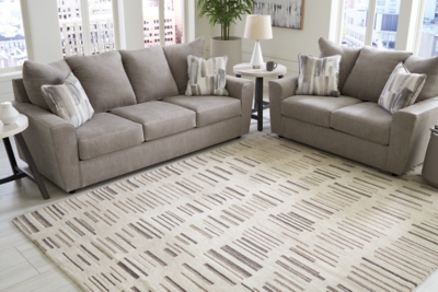 Leesdale 8' x 10' Rug, Ivory/Brown/Black, rollover