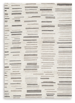 Leesdale 5' x 7' Rug, Ivory/Brown/Black, large