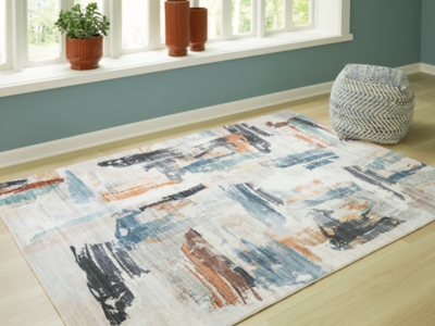 Hessland 8' x 10' Washable Rug, Multi, rollover